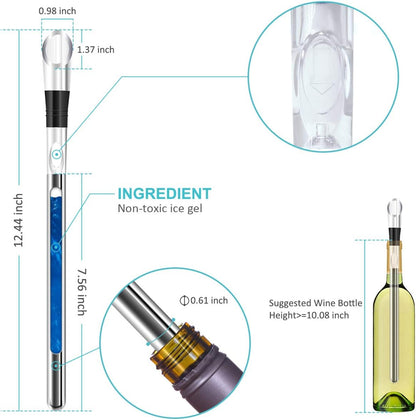 Wine Cooling Frozen Stainless Steel Ice Stick Chiller