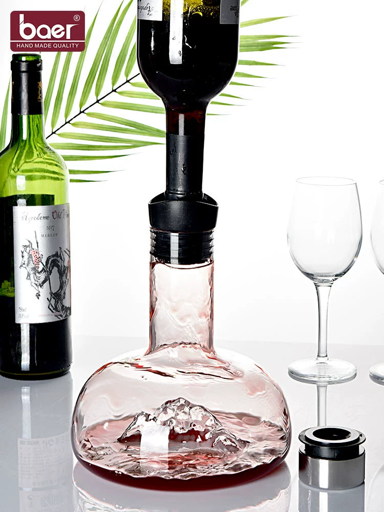 Crystal Wine Decanter with Breathing Technology