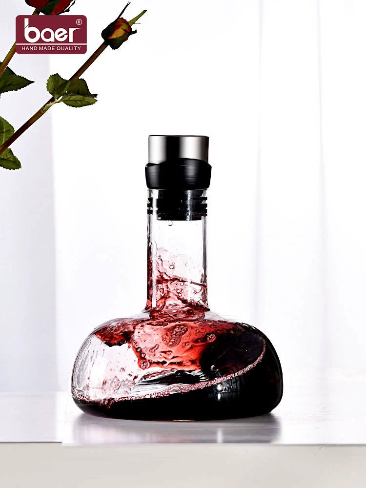 Crystal Wine Decanter with Breathing Technology