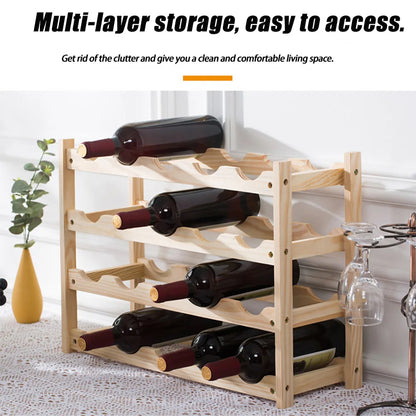 Elegant Wood Wine Rack