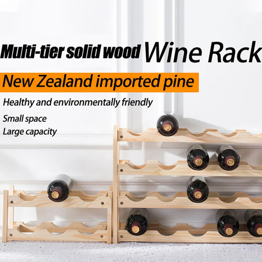 Elegant Wood Wine Rack