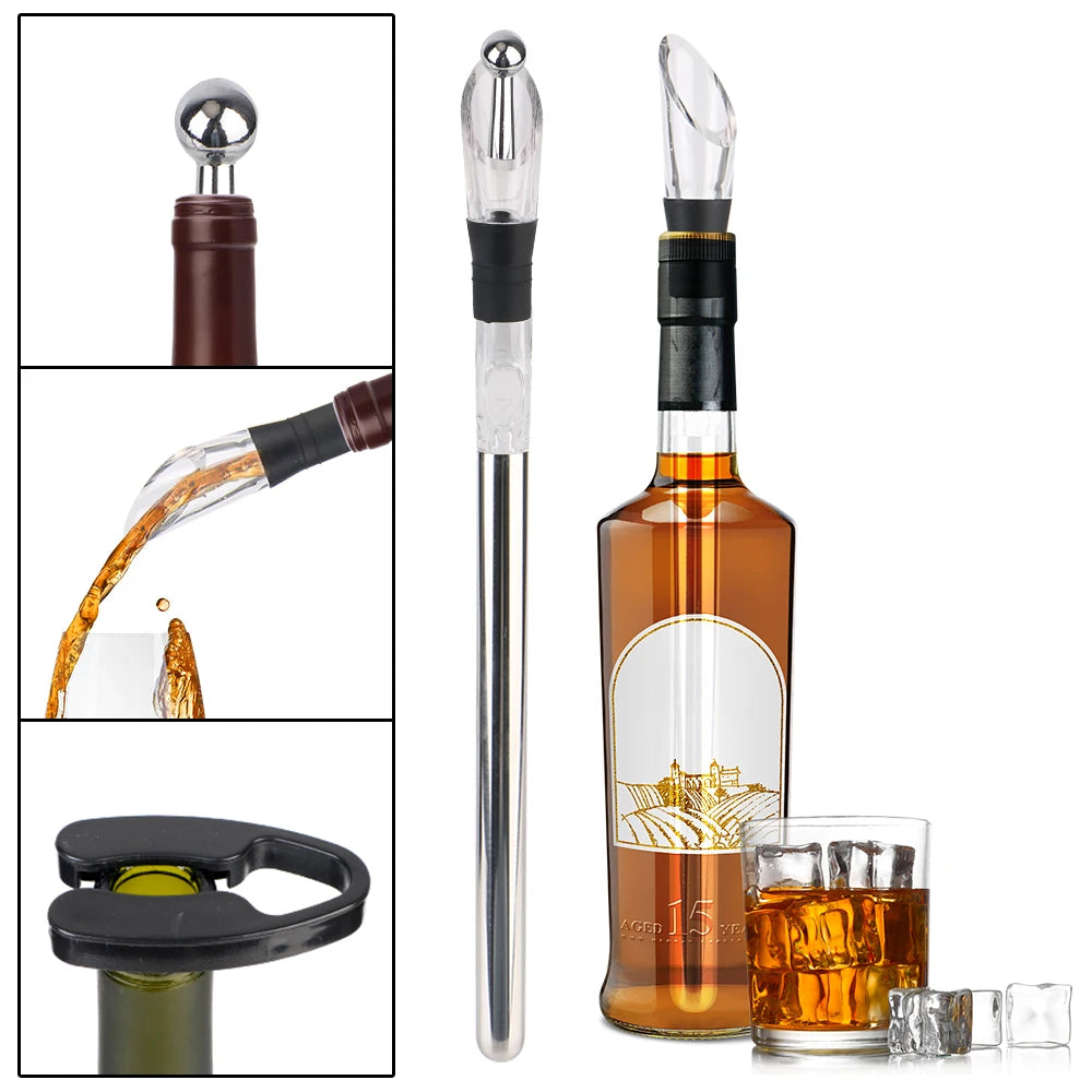 Wine Cooling Frozen Stainless Steel Ice Stick Chiller