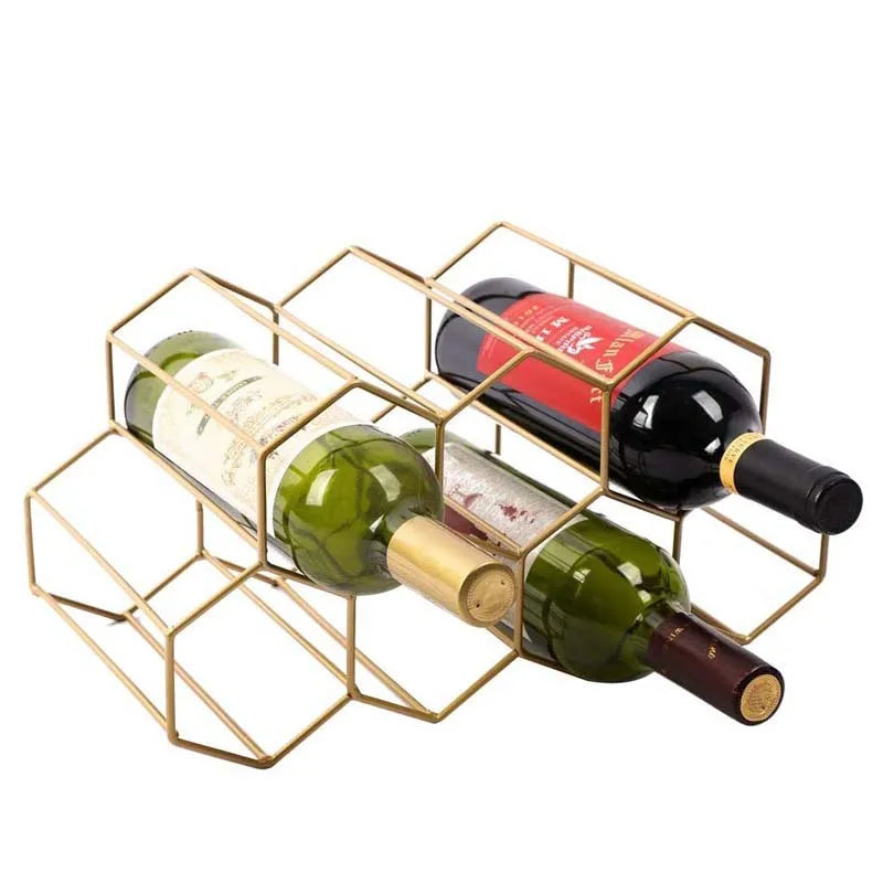 Modern Honeycomb Wine Rack