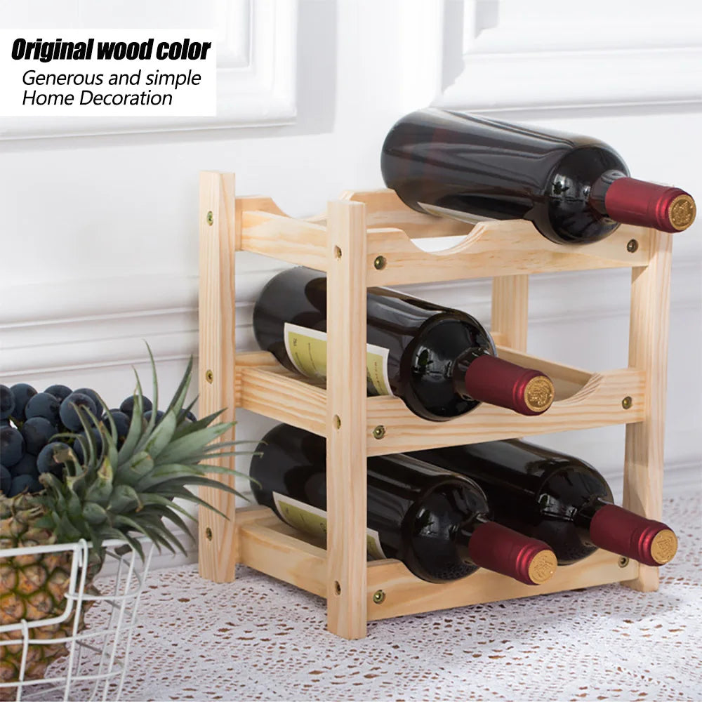 Elegant Wood Wine Rack