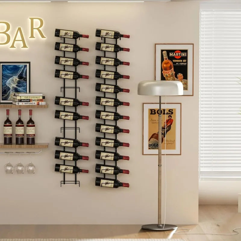 48-Bottle Adjustable Wall Mounted Wine Rack