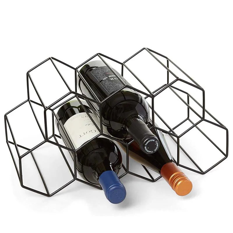 Modern Honeycomb Wine Rack