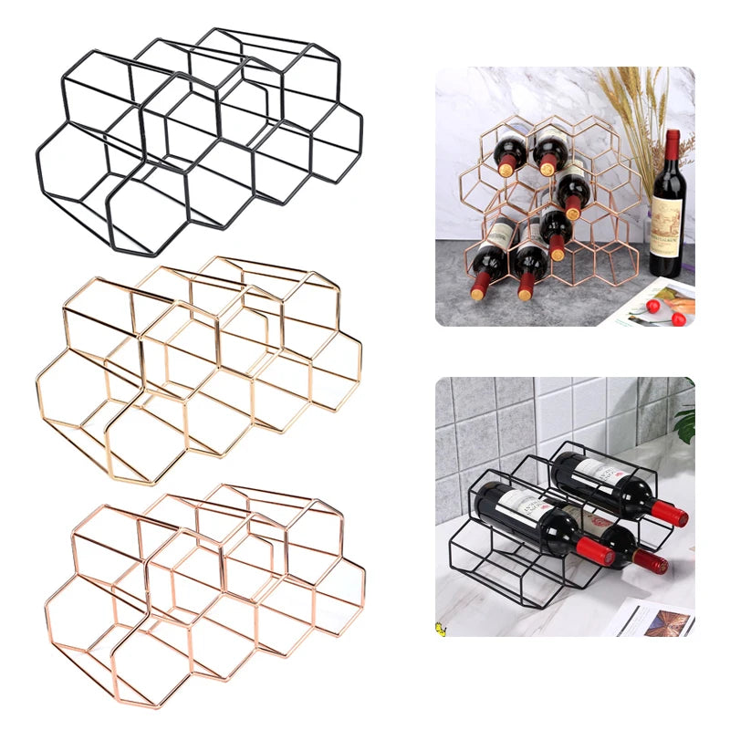 Modern Honeycomb Wine Rack