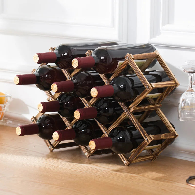 Premium Pine Wood Wine Rack