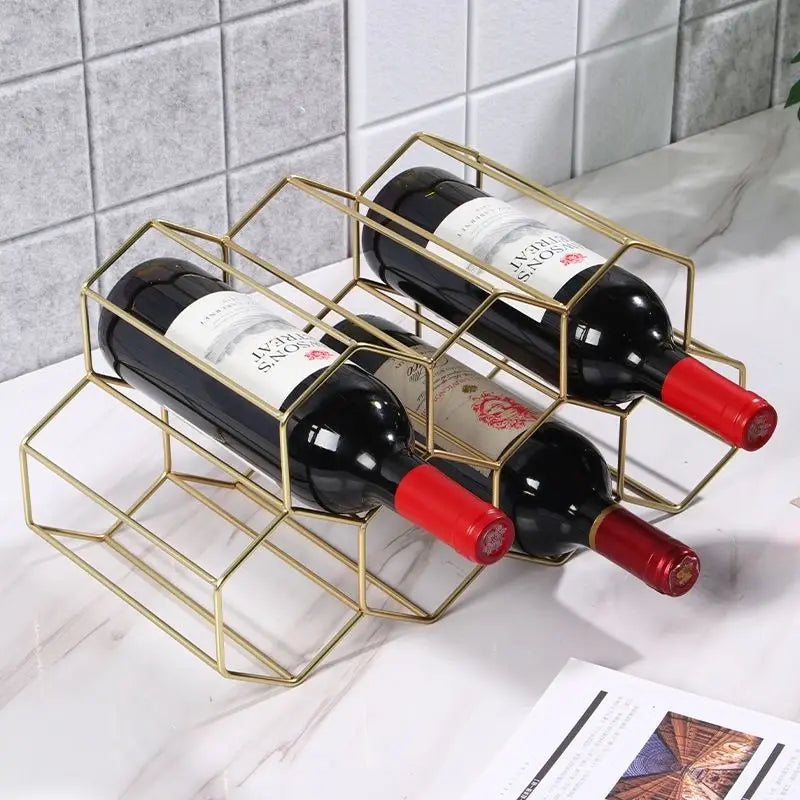 Modern Honeycomb Wine Rack